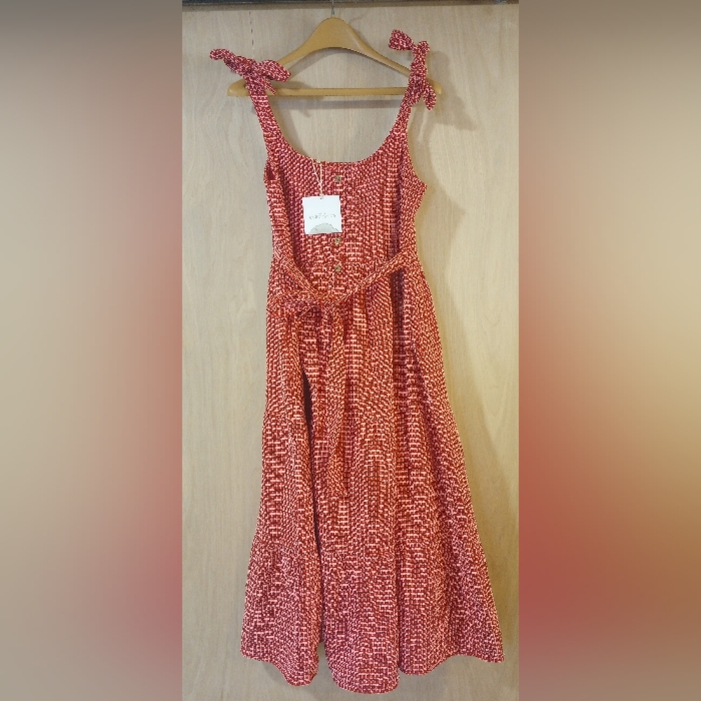 Red Gingham Christmas Magnolia Dress